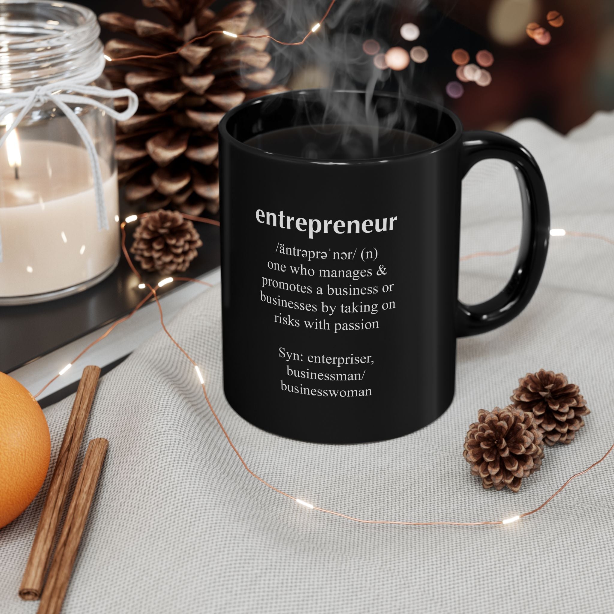 Entrepreneur Mug - Motivational Coffee Cup, Gift for Business Owners, Inspirational Drinkware, 11oz & 15oz