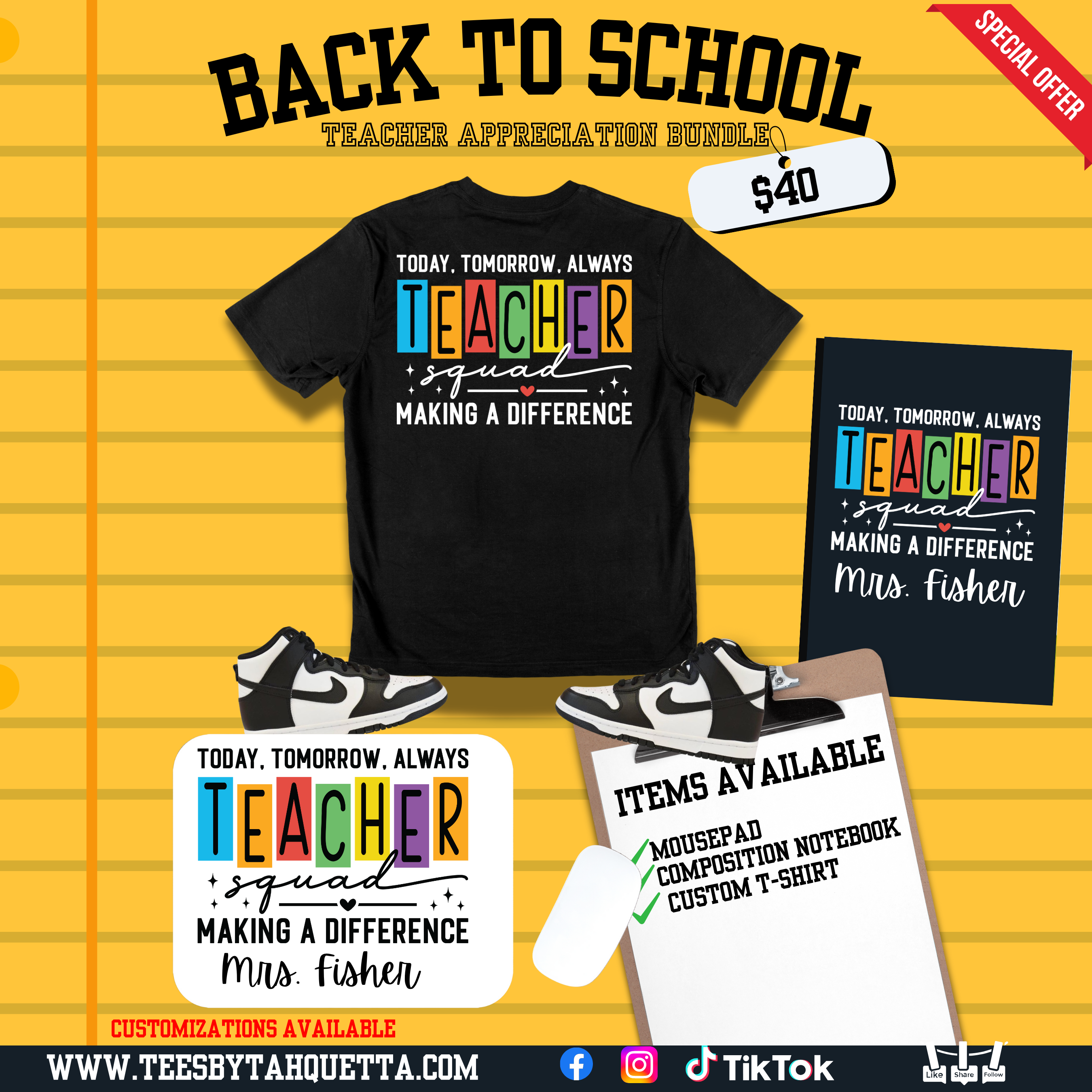 Back to School Appreciation Teacher Bundle