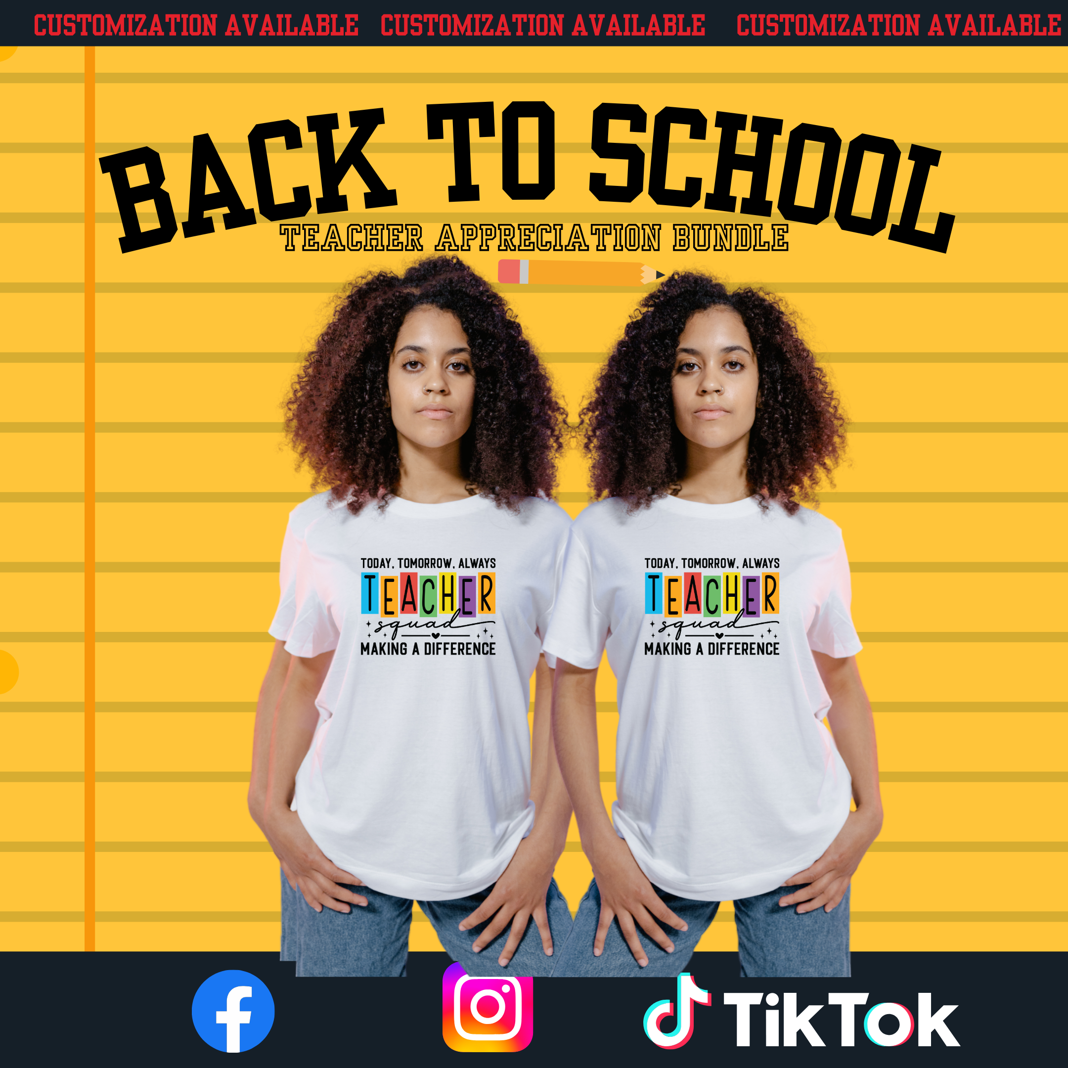 Back 2 School Teacher Tee; Bella Canvas