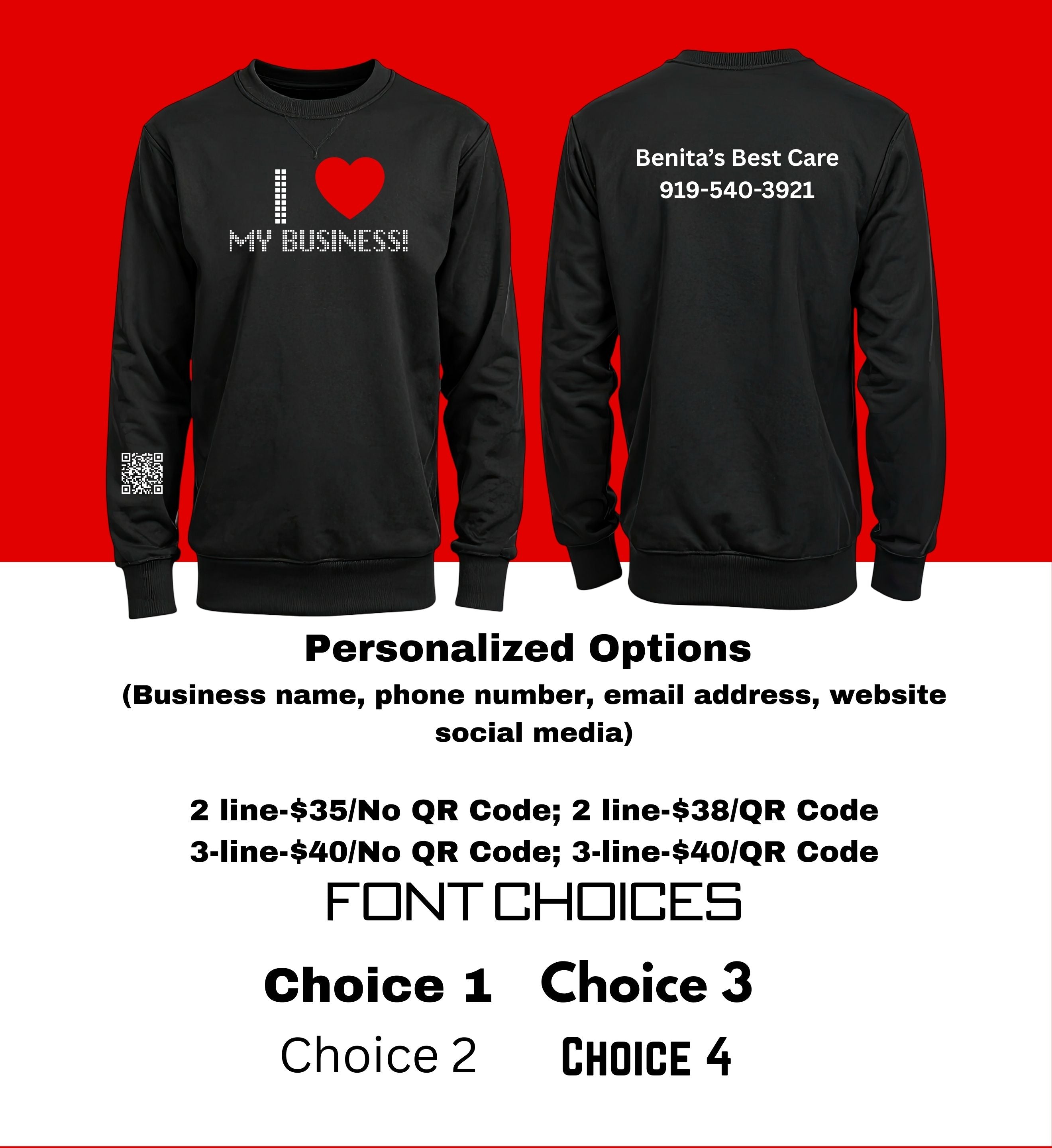 I Love My Business Apparel (T-Shirt, Long Sleeve, Sweatshirt Hoodie)