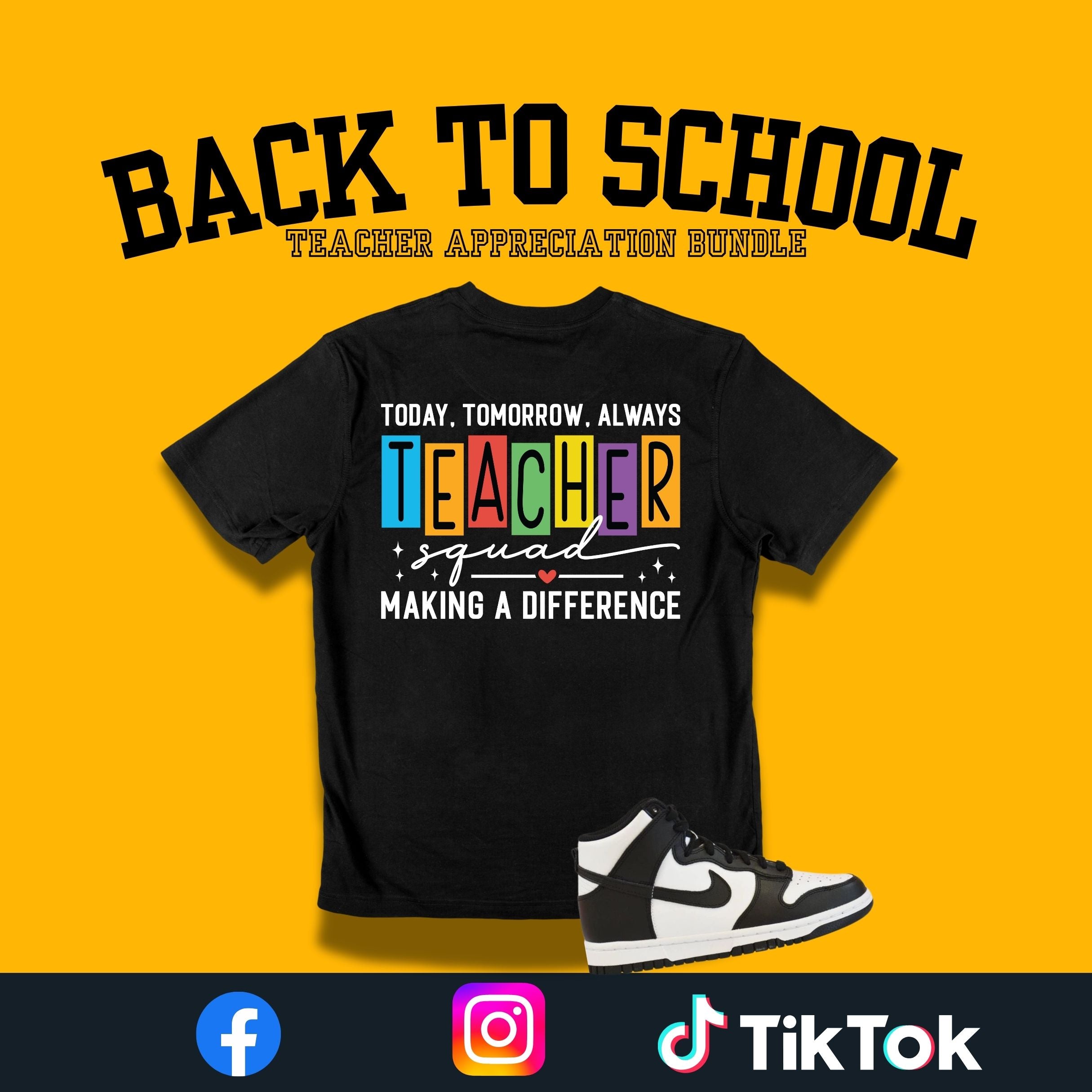 Back 2 School Teacher Tee; Bella Canvas